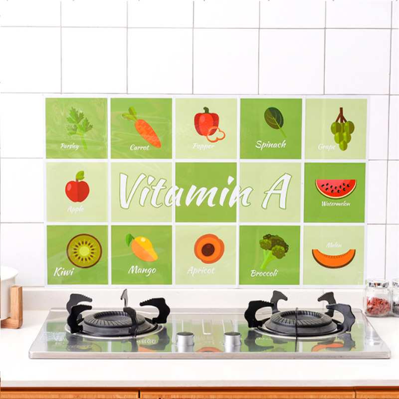 Sticker dán tường bằng lá nhôm chống dầu chịu nhiệt cao chống thấm nước thời trang và sáng tạo