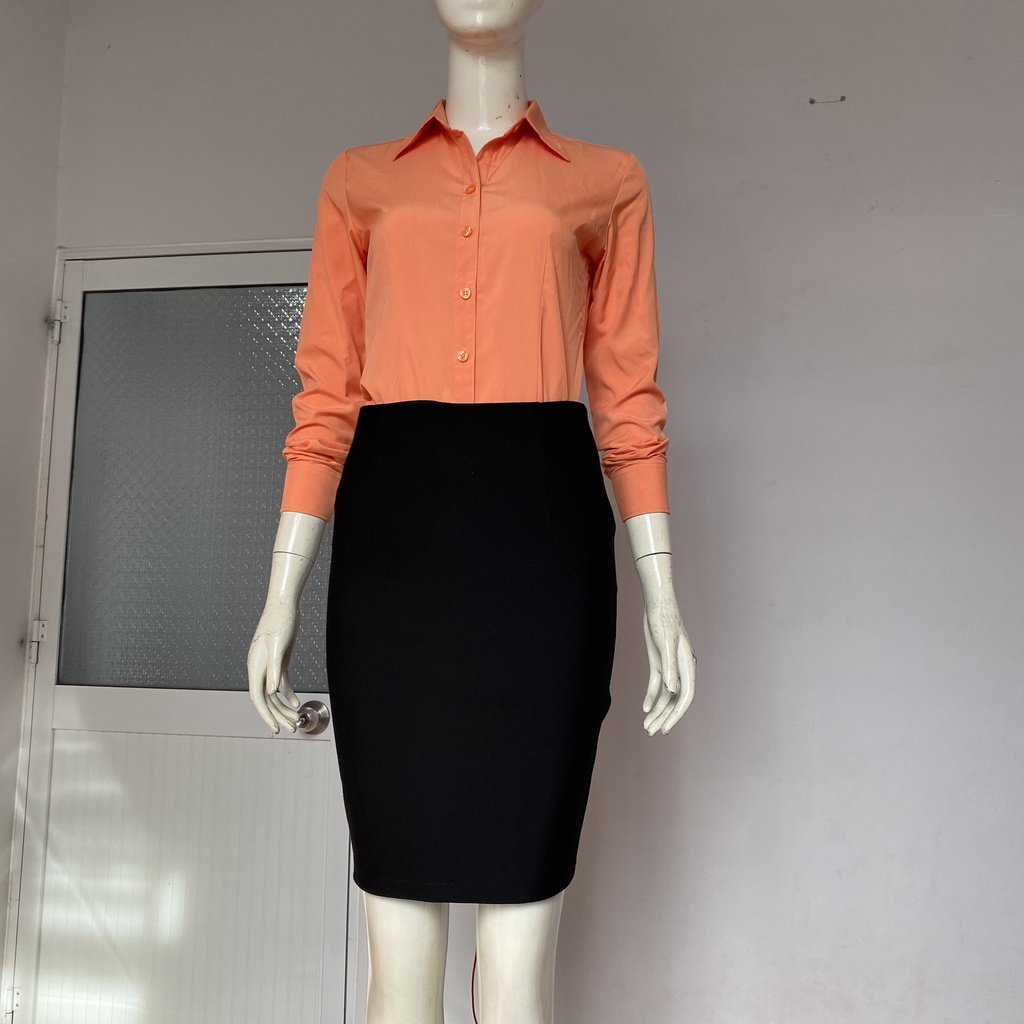 Sơ mi tay dài công sở màu cam form MAI AN hàng cao cấp vải kate ít nhăn và không xù lông
