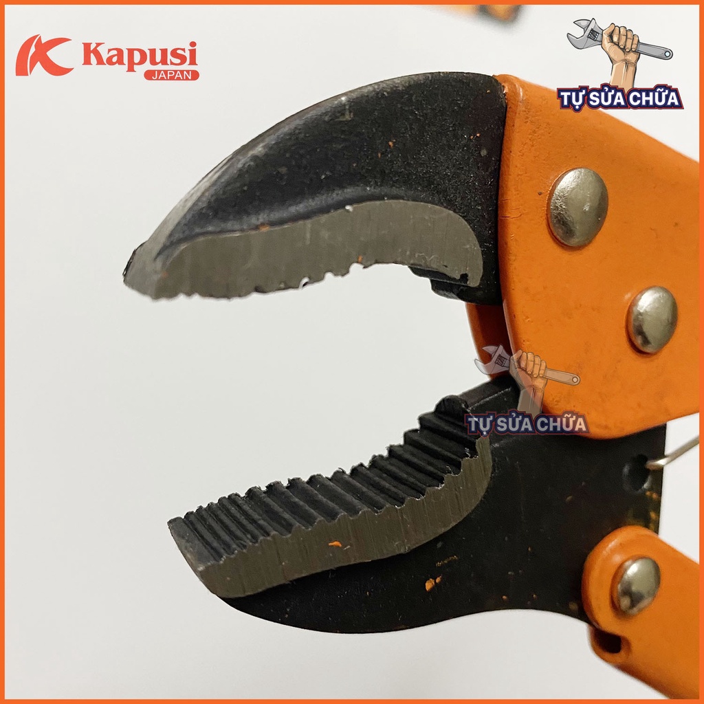 Kìm Bấm Chết Kapusi Japan K-8255 10inch/250mm, Kìm Chết Nhật Bản cao cấp cán sơn tĩnh điện chống gỉ, kẹp cực chặt