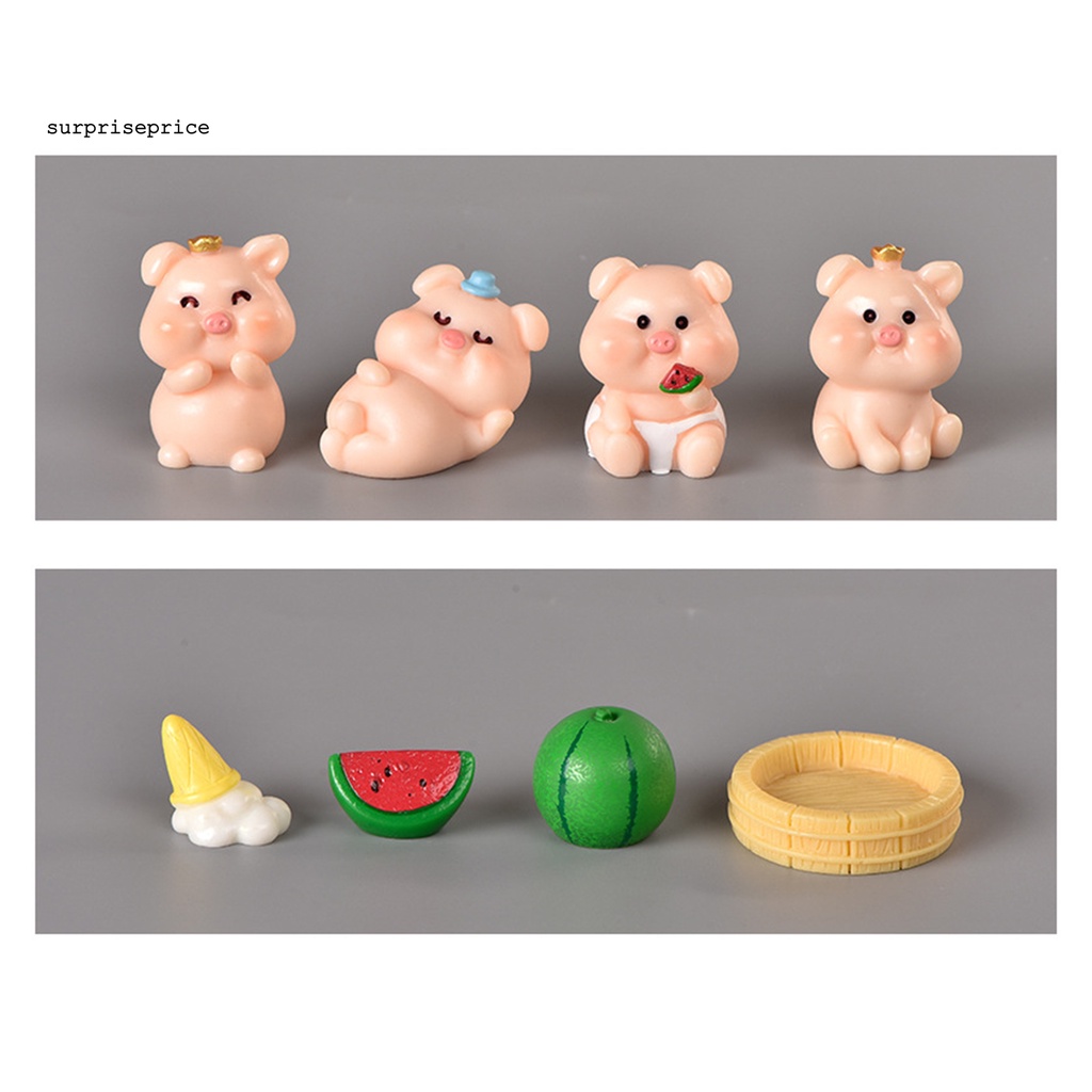 Mô Hình Chú Heo Mini Dễ Thương Dùng Trang Trí Nhà Búp Bê