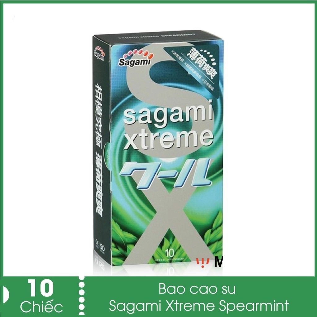 Bao cao su Siêu mỏng Sagami Xtreme hương Bạc Hà - Nhật Bản - hộp 10 chiếc