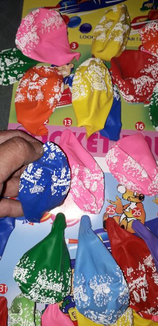 Sét 10 cái bong bóng loại tròn có in chữ Happy Birthday