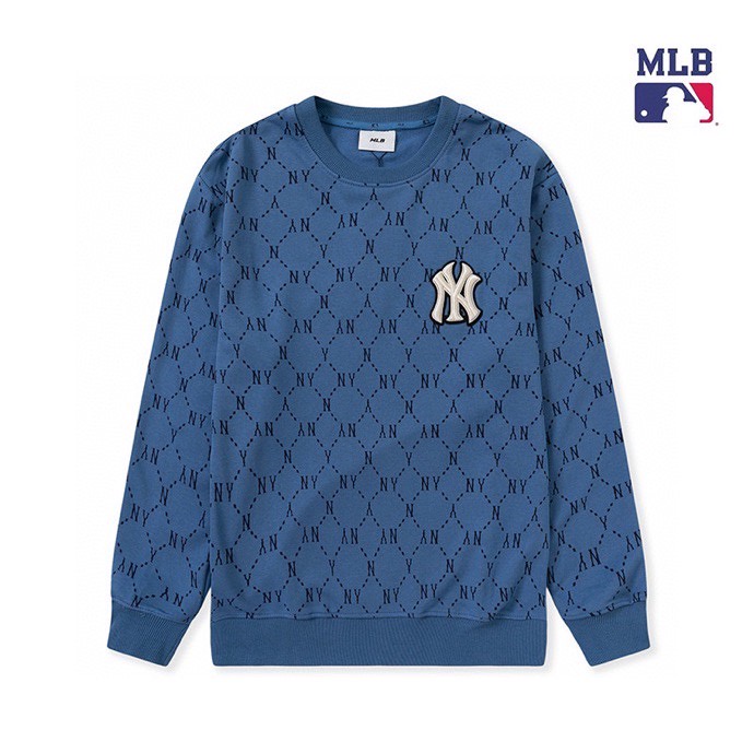 Hàng Spot! Áo Sweater Dài Tay Thêu Logo MLB Cổ Điển Dành Cho Nam Và Nữ