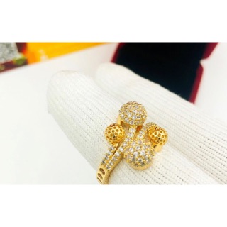 Nhẫn nữ kiểu bi dát vàng 18k