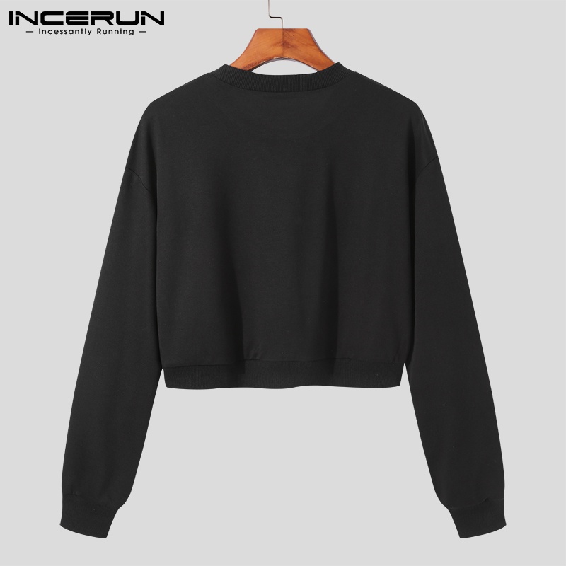 Áo lửng INCERUN tay dài cổ tròn sành điệu cho nam