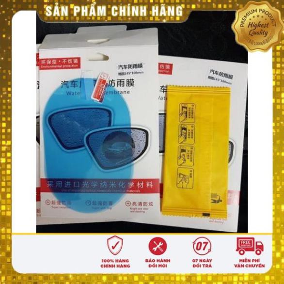 FREE SHIP - Miếng film chống nước dán gương chiếu hậu hình ô van, tấm nano dán chống sương mù gương chiếu hậu ô tô