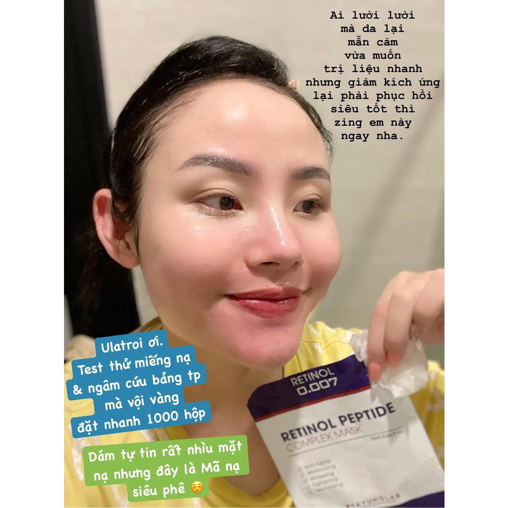 Mặt Nạ Retinol Peptide Complex Mask  - Giải Pháp Cho Da Tại Nhà Chuẩn Clinic