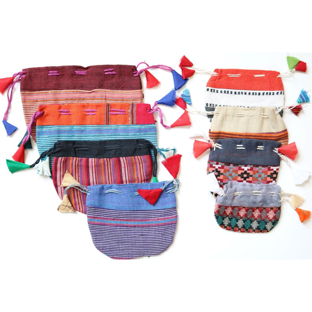 Túi rút vải truyền thống Nepal - Nepali Handmade Gift Packing
