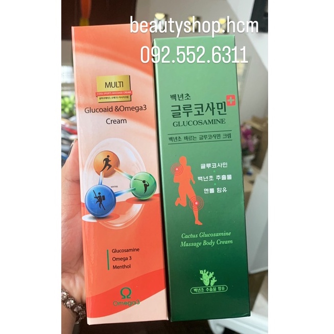 Dầu lạnh Hàn Quốc xanh/đỏ Glucosamine&Omega3 150ml