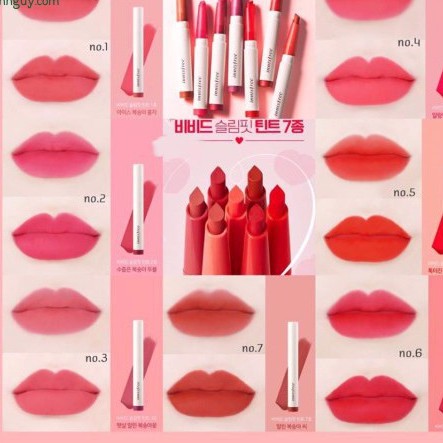 (SALE) Son Tint Lì Nhẹ Nhàng "Ôm Trọn" Đôi Môi Innisfree Vivid Slimfit Tint | BigBuy360 - bigbuy360.vn