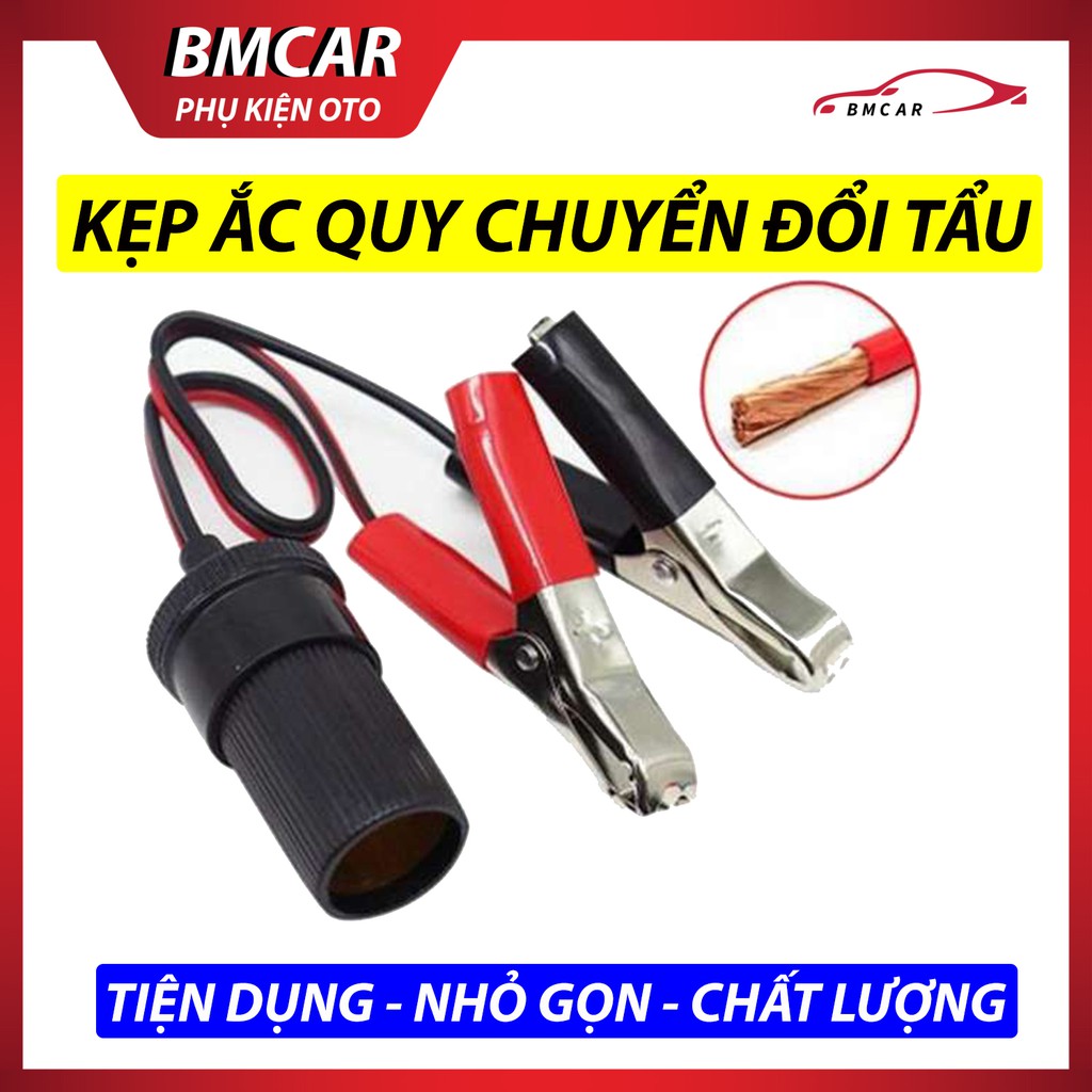 Kẹp Ắc Quy Chuyển Đổi Sang Tẩu 12V Cho Ô Tô, Xe Hơi Nhỏ Gọn, Tiện Lợi