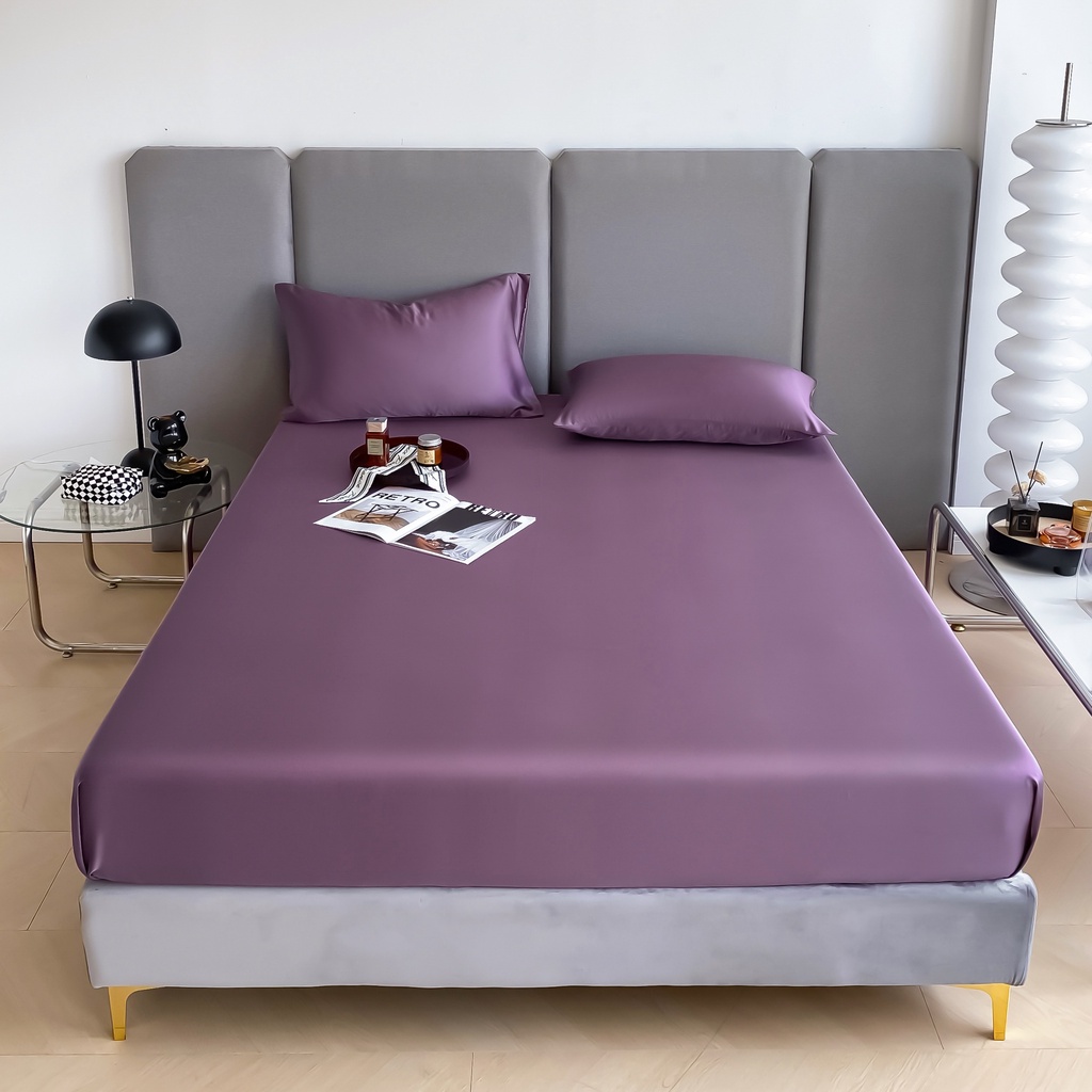 Bộ ga gối tencell 60s mềm mịn mát lạnh dành cho mùa hè-chất lụa siêu thoáng mát, miễn phí bo chun