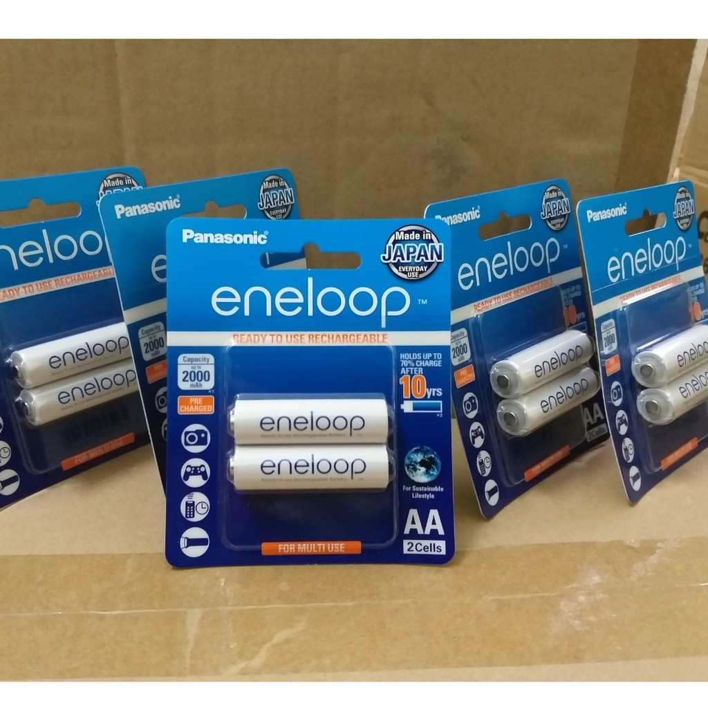 Pin AA, AAA Eneloop BK4MCCE Made in Japan (2 viên/ vỉ) , Pin AA Eneloop, Pin AAA Eneloop