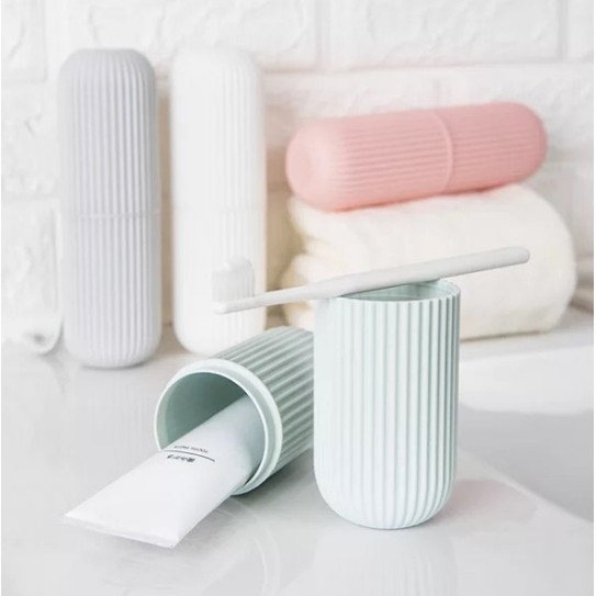 Hộp Cốc Đựng Bàn Chải Đánh Răng, Kem Đánh Răng Du Lịch Gọn Gàng Sạch Sẽ