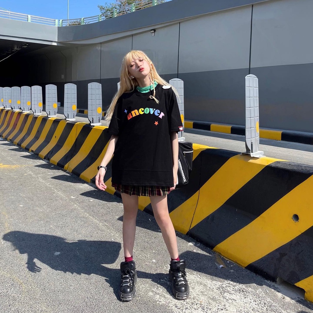 Áo thun uncover sici tee V3 áo thun tay lỡ nam nữ UNCOVER full tag nam nữ - Gin Store