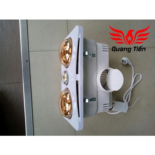 Đèn sưởi nhà tắm 2 bóng Braun Kohn BK02GR 550W (có điều khiển)
