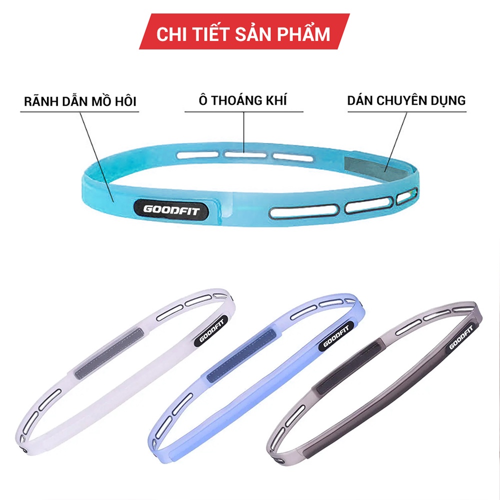 Băng đô thể thao headband goodfit co giãn 4 chiều, thấm hút mồ hôi