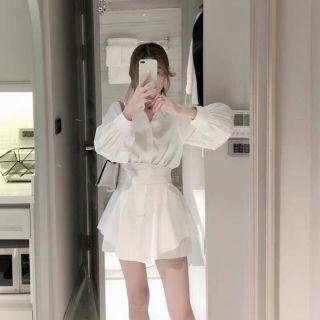 Sét áo buộc nơ kèm quần ( ảnh thật )