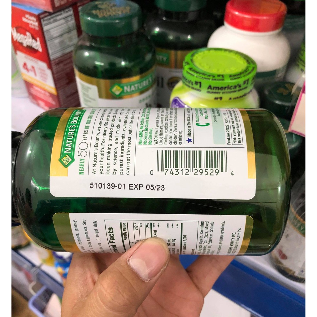 Dầu cá Nature's Bounty Fish Oil 1400mg ( Date 2023 )