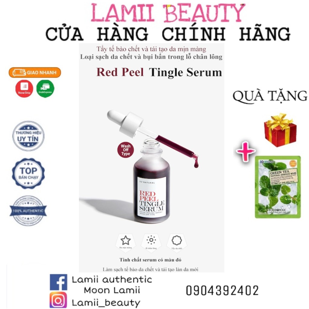 Tinh chất tái tạo da RED PEEL TINGLE SERUM BY SONATURAL