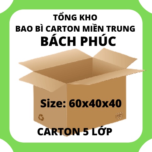 Combo 5 Thùng Carton Vận chuyển Văn phòng 60x40x40 - Tổng Kho Bao Bì Carton Miền Trung