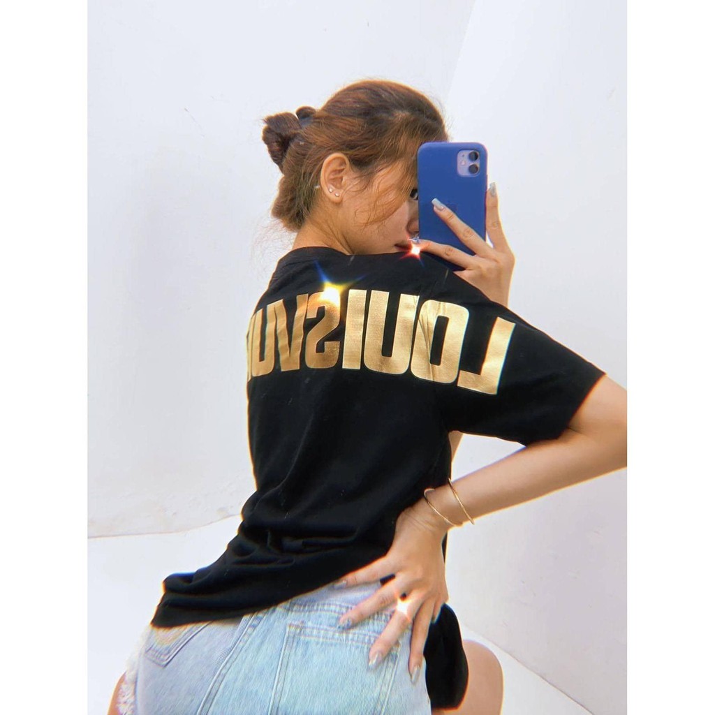 [COMBO MUA 1 ÁO TẶNG 1 MŨ TRƠN LƯỚI THỜI TRANG ] Áo phông L.Vuiton Unisex chất liệu cotton , áo thun Unisex thời trang | BigBuy360 - bigbuy360.vn