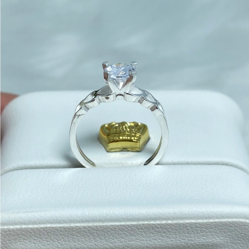 Nhẫn bạc nữ họa tiết trái tim đính đá nhân tạo, chất liệu bạc ta cao cấp - Trang sức bạc Evasilver