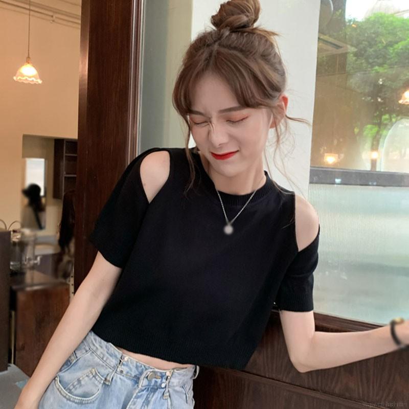 Áo Thun Nữ Ngắn Tay Trễ Vai Thời Trang