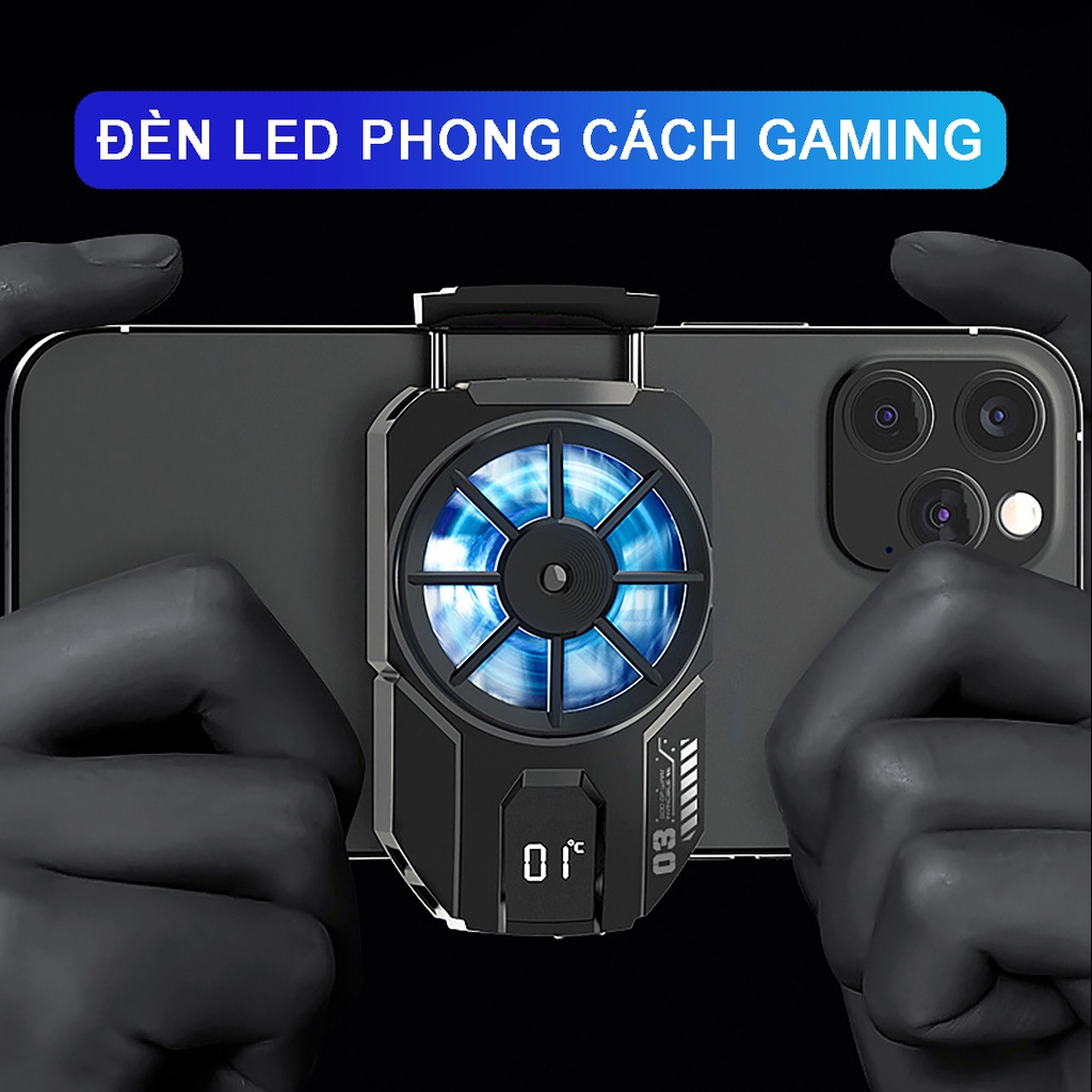 Quạt tản nhiệt điện thoại sò lanh SIDOTECH DLA3 phong cách gaming làm mát nhanh quạt 9 cánh chống ôn - Hàng chính hãng