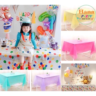Khăn trải bàn Vải 1m5, nilon 1m3 x 1m8 trang trí bàn tiệc sinh nhật Phụ kiện trang trí bàn tiệc sinh nhật happy birthday