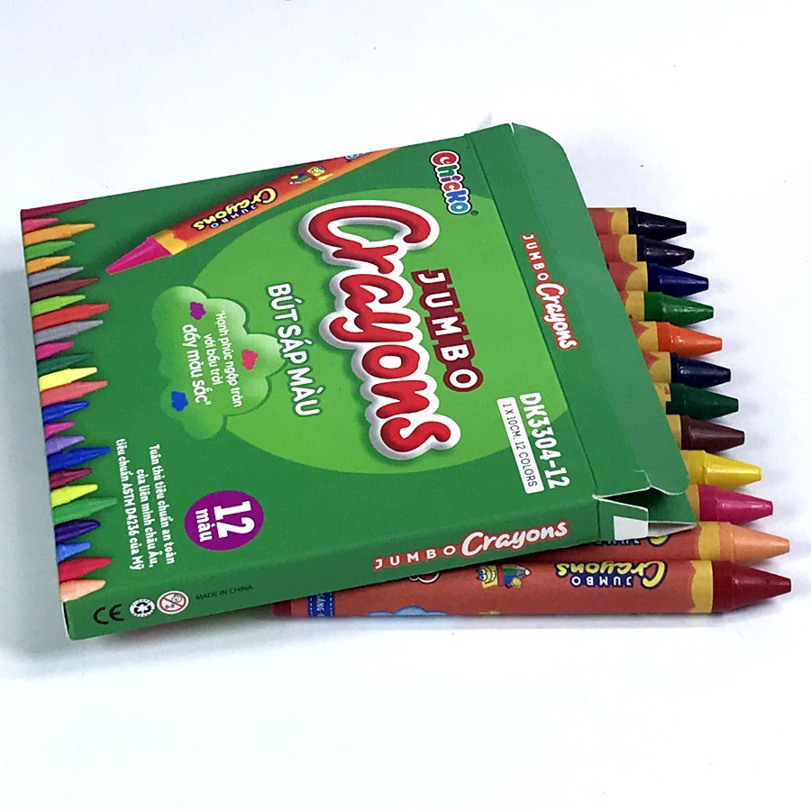 Bút Sáp Màu Duka Jumbo Crayons (12 Màu)