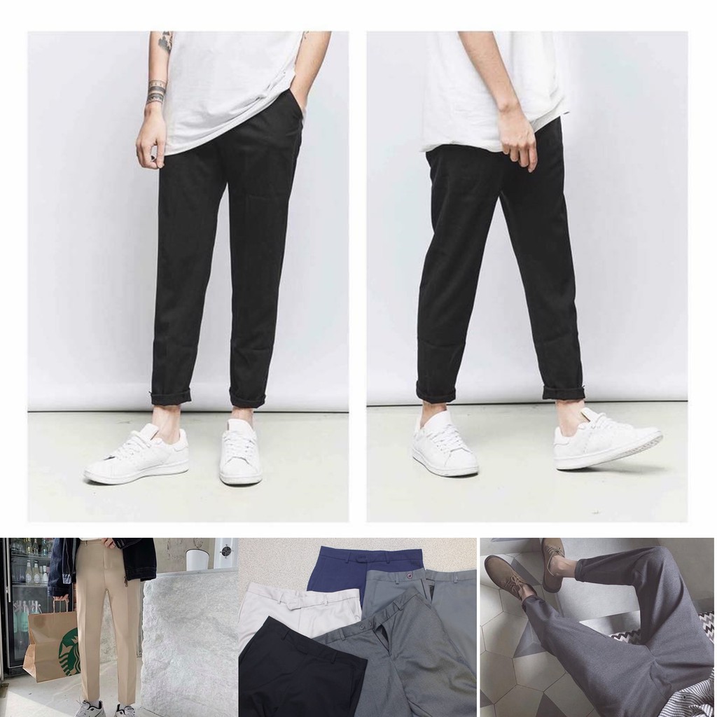 Quần Baggy Tây Âu Trơn Basic Nam Nữ Unisex