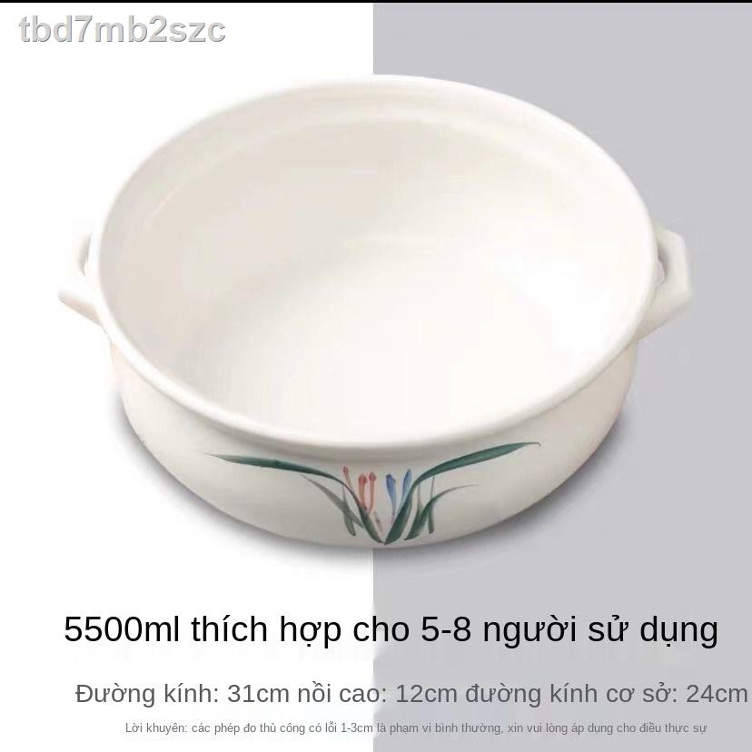 ✻❣✶Nồi lẩu gốm sứ Kangshu hầm thương mại dung tích lớn dùng để hầm khách sạn mở lửa gia dụng cá dưa cải nhiệt độ cao đá