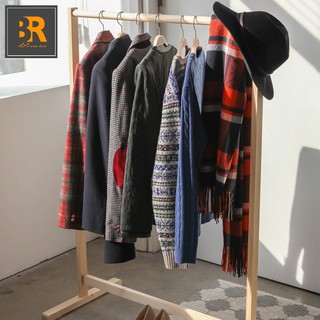 GIÁ TREO QUẦN ÁO GỖ THANH ĐƠN - SINGLE HANGER SIZE L NATURAL - NỘI THẤT BRAVIA