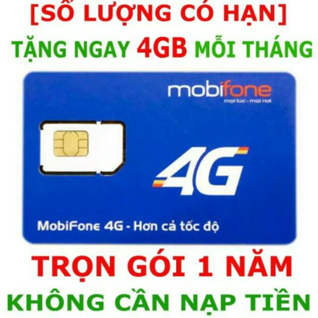 Sim 4g mobifone giá rẻ 1 năm