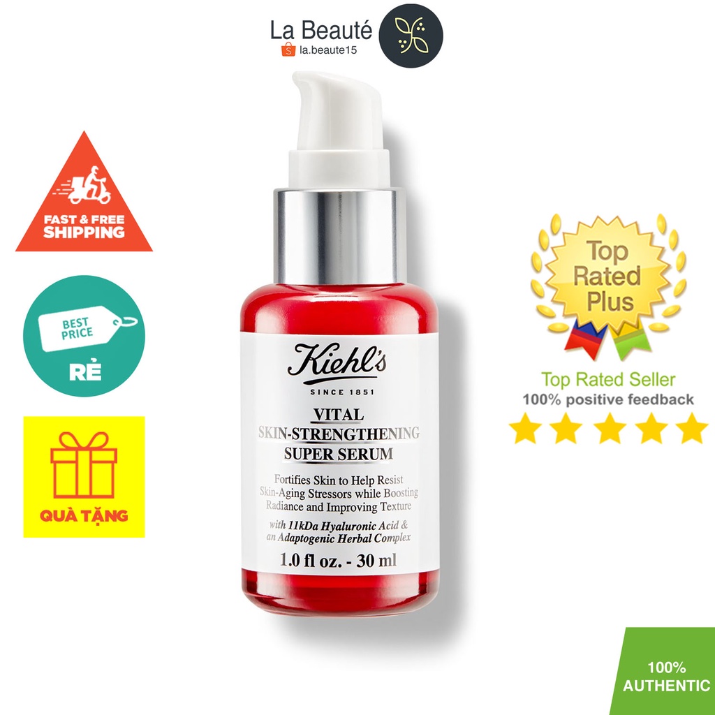 Kiehl's Vital Skin-Strenthening Super Serum - Tinh Chất Tăng Cường Độ Đàn Hồi Mang Lại Vẻ Tươi Trẻ Cho Da