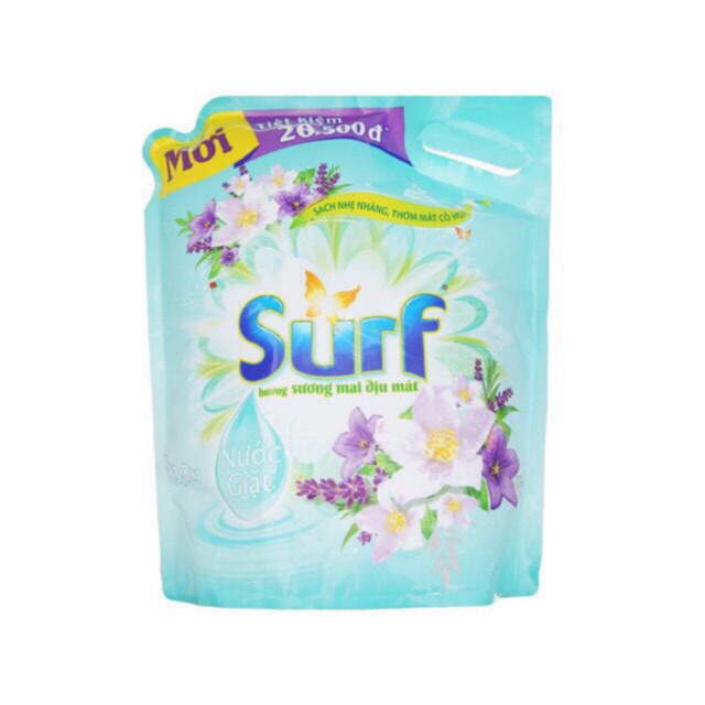 Nước giặt SURF túi 3,8kg., can 3,8kg. Túi có nút vặn 3,5kg