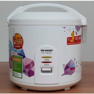 Nồi cơm điện nắp gài sharp ks-18tjv 1,8l - hàng chính hãng
