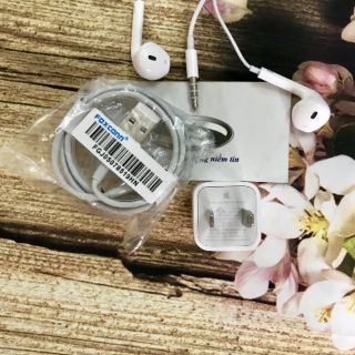 Bộ Củ Sạc Và Cáp Foxconn Cao Cấp Cho Iphone 5/6/7/8/X( tặng kèm 1 tai nghe iphone)