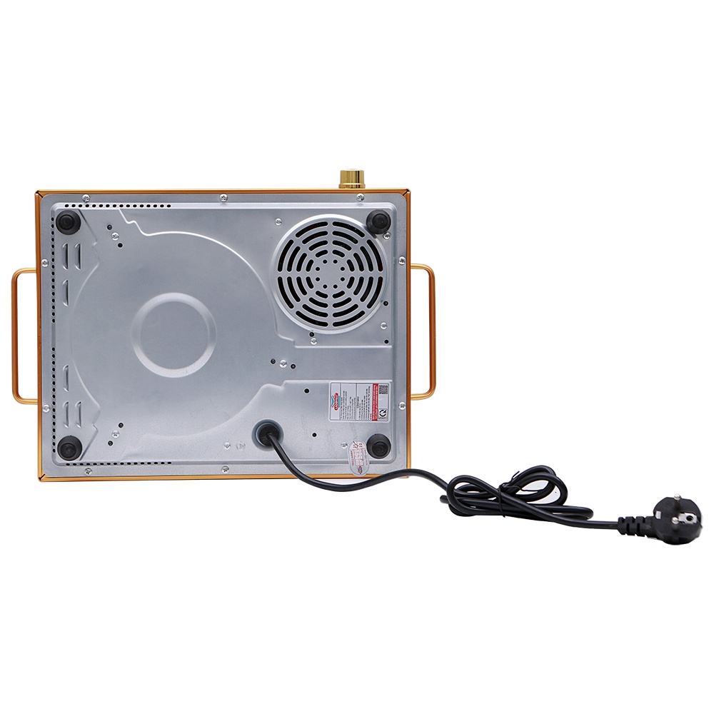 [Chính hãng] Bếp điện hồng ngoại 2200W Ladomax HA-666 điều khiển cảm ứng - cơ, mặt kính cường lực chịu nhiệt - Màu Vàng
