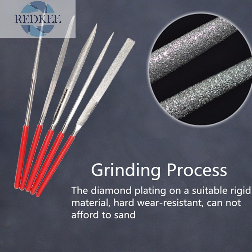 Bộ 5 cây dũa đánh bóng đồ gỗ / kính / kim loại chất lượng