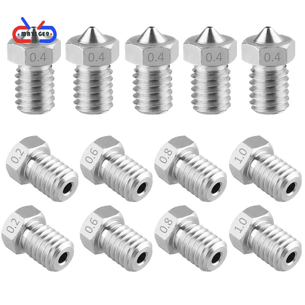 Bộ 13 Đầu Phun Cho Máy In 3d 0.2 Mm, 0.4 Mm, 0.6 Mm, 0.8 Mm, 1.0 mm