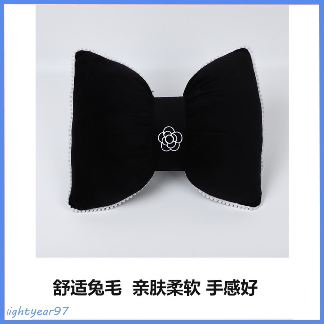 Gối Tựa Đầu Hình Nơ Bằng Lông Nhung Gắn Ghế Ngồi Xe Hơi