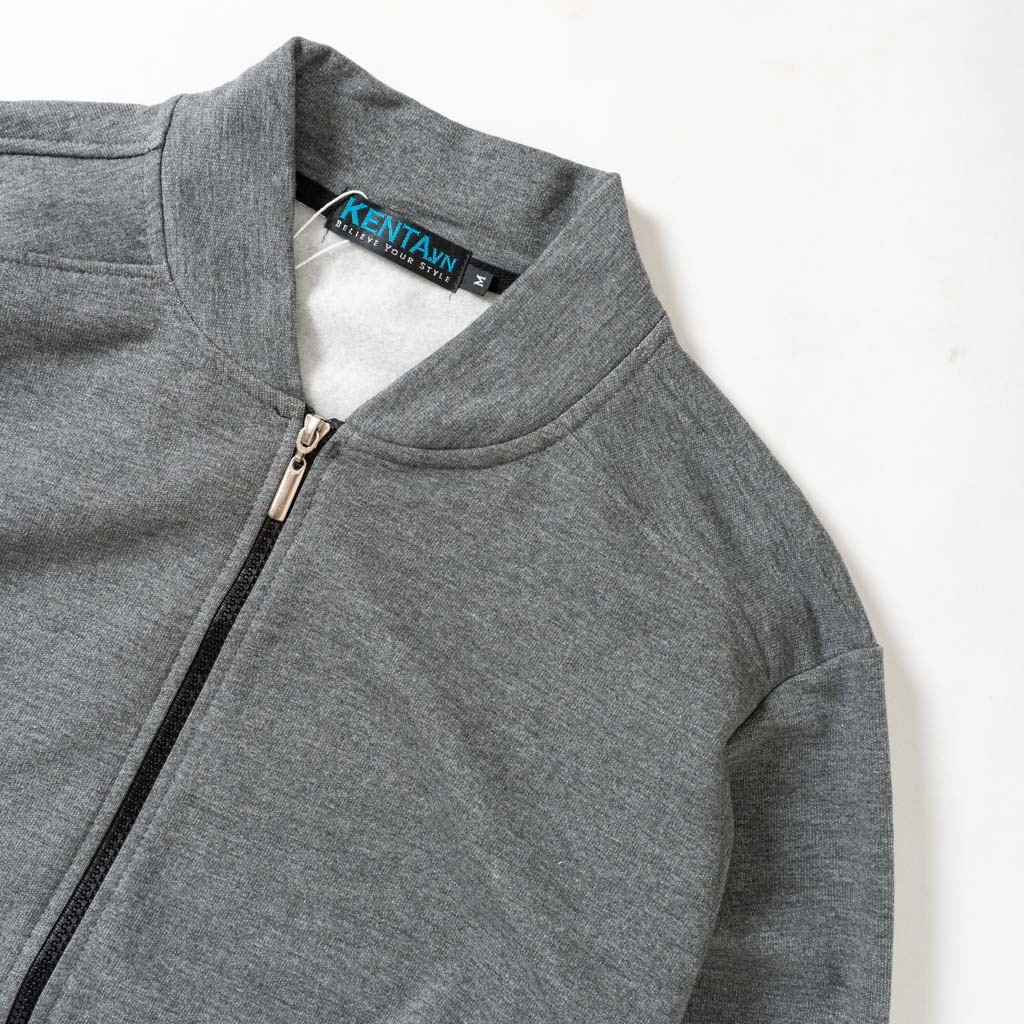 Áo Khoác Ko Nón KENTA Xám Chuột AKN0203