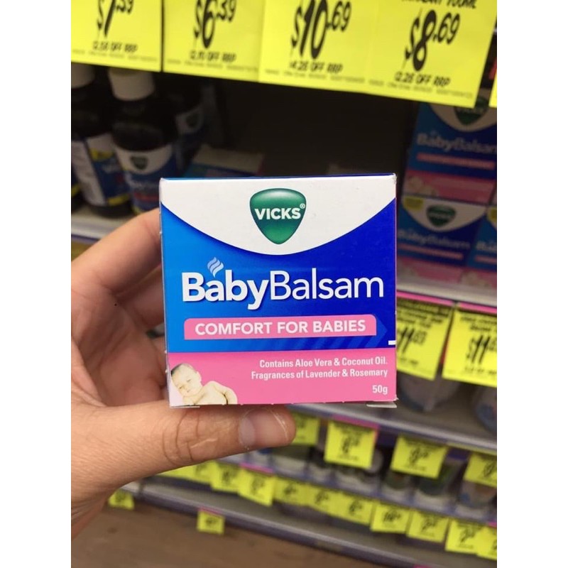 Kem bôi ấm ngực, giảm ho Baby Balsam Vicks (50g),Chăm sóc dùng bé từ 3 tháng tuổi