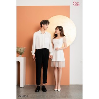 Đồ đôi nam nữ đẹp Set Váy nữ sơ mi nam đôi Hàn Quốc
