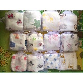 Set 10 khăn sữa Aden 32x32cm