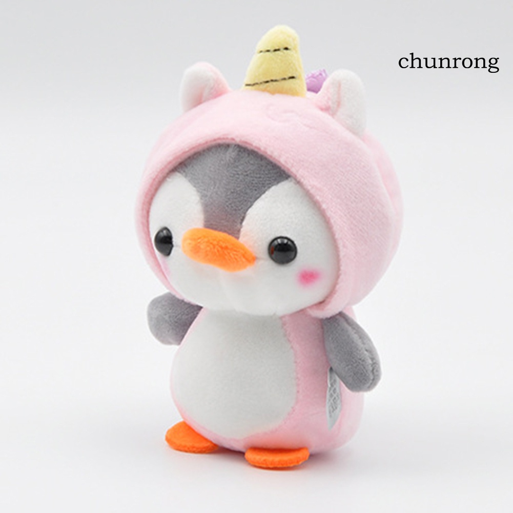 Móc khóa hình chim cánh cụt nhồi bông ngộ nghĩnh xinh xắn