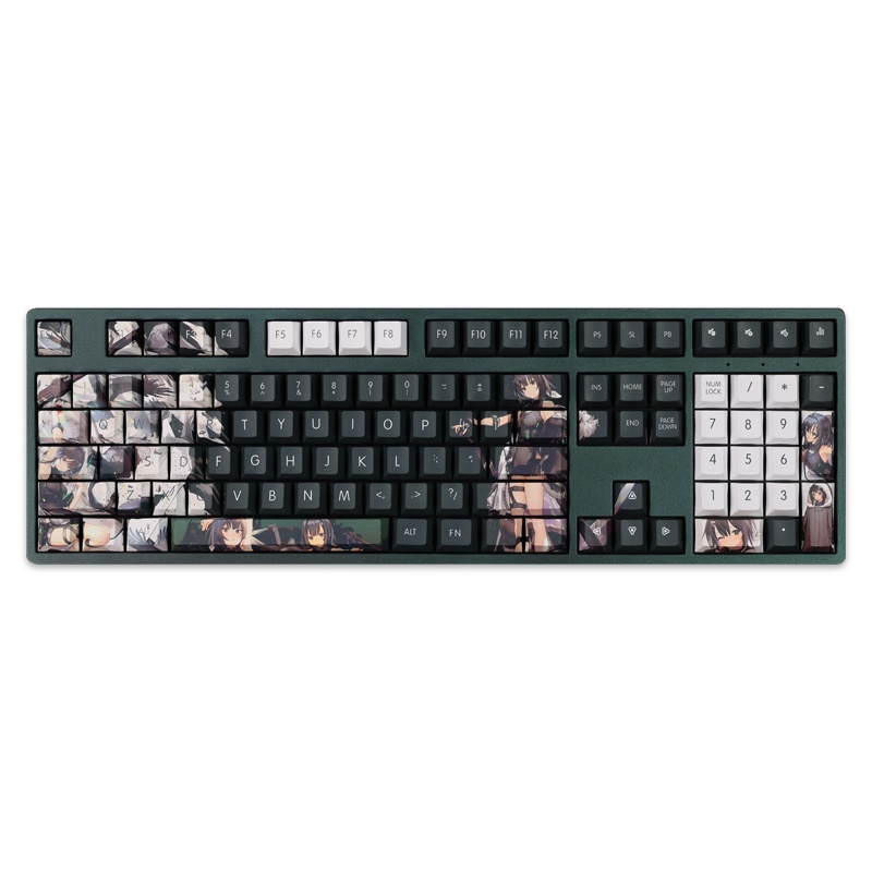 Arknights theme keycaps La Pluma keycaps Cherry profile PBT Bàn phím cơ học nhuộm thăng hoa keycaps Anime keycaps 108 phím