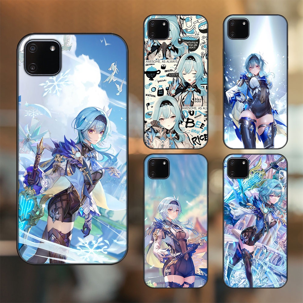 Ốp lưng Realme C11 2020 viền đen in hình Eula Genshin Impact